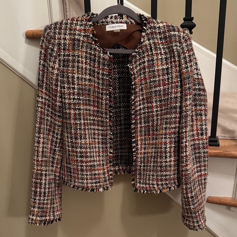 Calvin Klein Women's Tweed Blazer in Multicolor